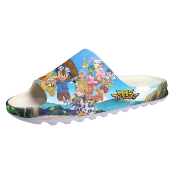 Digimon Adventure Crtani anime Papuče na mekom potplatima Kućni sabo Individualne muške vodootporne ženske sandale za mlade, na sljedećih sranje