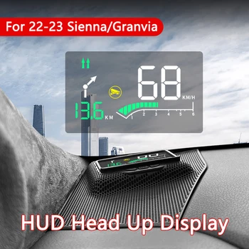 Auto Glavobolja HUD prikaza Za Toyota Sienna Granvia 2022 2023 Sigurnu Vožnju Projektor Na Vjetrobransko Staklo Skriveni Stil HPD Prikaz Pribor