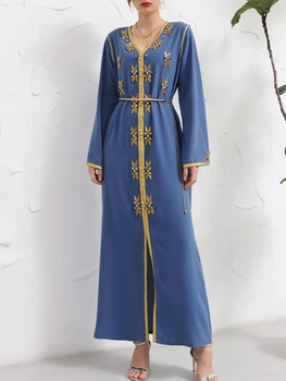 Id Абайя Dubai Hidžab Muslimansko Haljina Islamske Ženske Večernje Haljine za Zabave Abayas Robe Femme Longue Musulman De Mode Maxi Vestidos