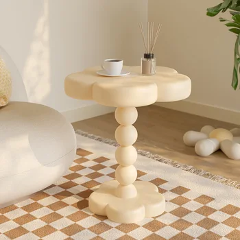 Wawu Originalni dizajn, čaj stol s cvjetnim mlijekom, mali stolić za kauč, krem ormar s okruglim rubom, jednostavan kućni uzglavlje kreveta