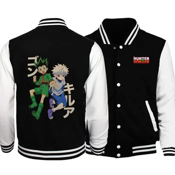 Japanski anime baseball jakna Hunter X Hunter, kaput, modni monolitni vrhovima, svakodnevno kaput, majica u stilu hip-hop, majica sa kapuljačom